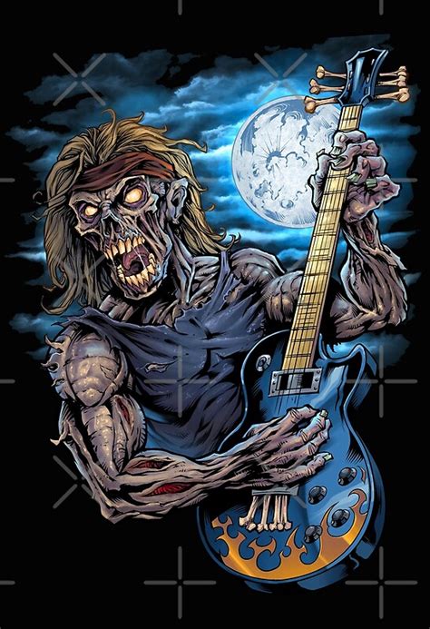 Heavy Metal Zombie Guitarist By Brian Allen Redbubble