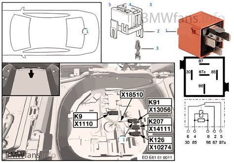 Relay For Rear Wiper K91 Bmw 5 E61 525d M57n Europe