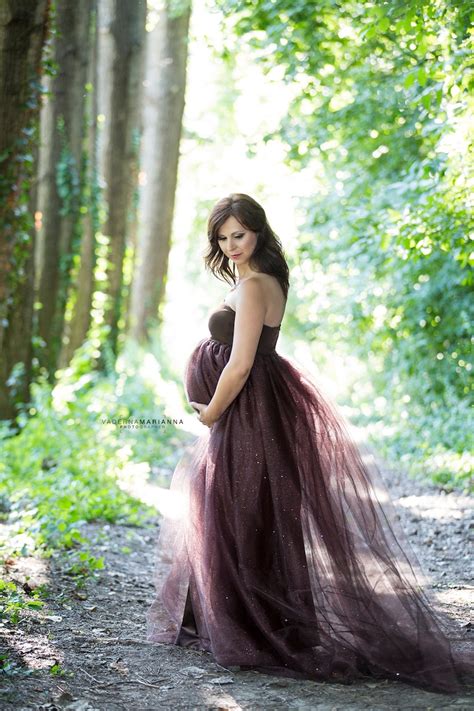 Brown Tulle Maternity Gown Dress For Maternity Photo Shoot Etsy