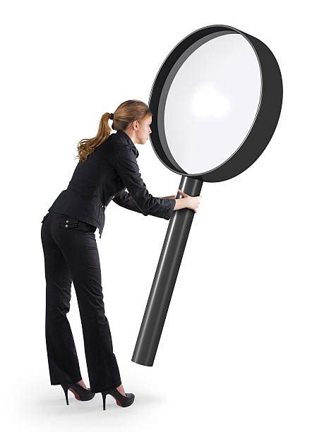 550 Woman Looking Through Magnifying Glass Stock Photos Pictures