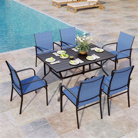 Amazon VICLLAX 7 Piece Patio Furniture Set For 6 59 Outdoor