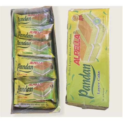 Jual Alpella Pandan 1 Box Isi 24 Bolu Alpella Pandan Shopee Indonesia