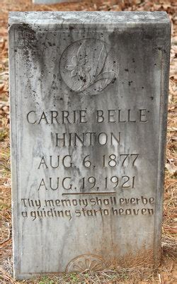 Carrie Belle Ruffin Hinton Memorial Find A Grave