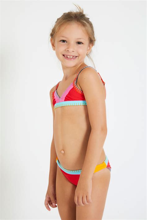 Girls Red Two Piece Swimsuit MARIACHI TEKNICOLOR Banana Moon