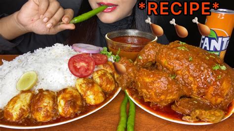 🔥recipespicy Whole 🐓chicken Curryriceegg Currycooking And Eatingasmr