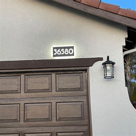 Modern Illuminated LED House Signs Low Voltage Backlit Door Number in ...