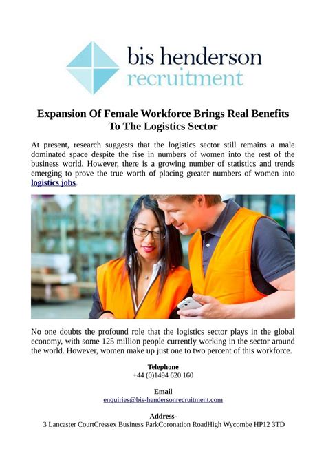 Expansion Of Female Workforce Brings Real Benefits To The Logistics Sector