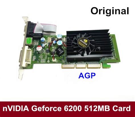 New For Nvidia Geforce 6200 512m Agp Video Graphic Card Gf6200 Ddr2 Agp