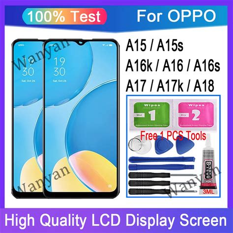 Original OPPO A15 A15S A16K A16 A16S A17 A17K A18 LCD Display Touch