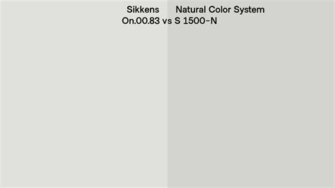 Sikkens On 00 83 Vs Natural Color System S 1500 N Side By Side Comparison