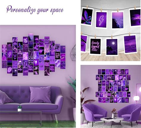 Purple Neon Aesthetic Wall Collage Wall Collage Kit 47 Off