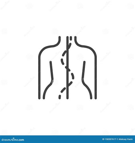 人体脊柱线图标 向量例证 插画 包括有 精神创伤 象素 人力 背后诽谤 简单 线路 稀薄 158307617