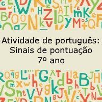 Atividade de português: Sinais de pontuação - 7º ano - Acessaber