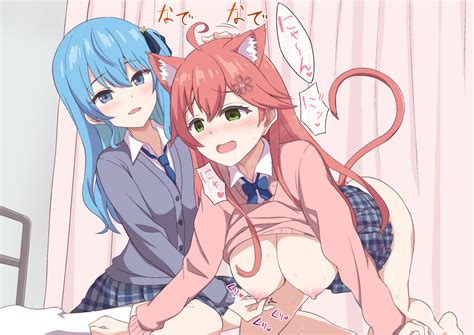 Rule 34 Arakage Bare Breasts Big Breasts Blush Cat Ears Cat Tail