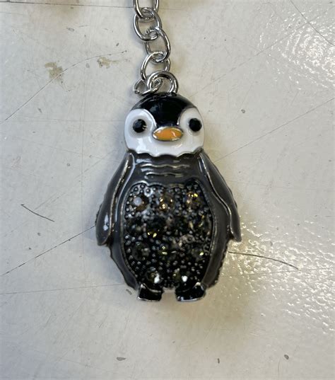 Large Glitter Baby Penguin Keyring - Penguin Corner