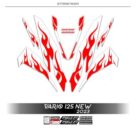 Jual Striping Honda Vario New Mtf Api Tribal Fire Hotwhells