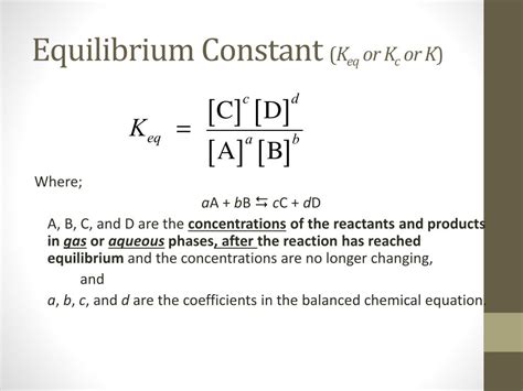 Ppt The Equilibrium Constant Expression Powerpoint Presentation Free Download Id2797138