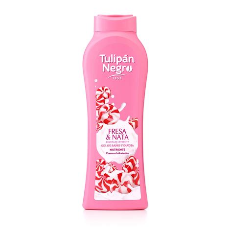 Gel Bain Douche Fraise Et Cr Me Ml Unit Pack Tulipan Negro