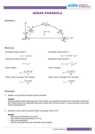 Gerak Parabola | PDF