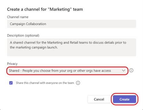 Create A Shared Channel In Microsoft Teams Microsoft Support