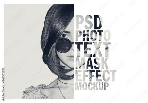 Photo Text Mask Effect Mockup Stock Template | Adobe Stock