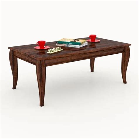 Solid Sheesham Wood Coffee Table In Rectangle Shaped At Rs