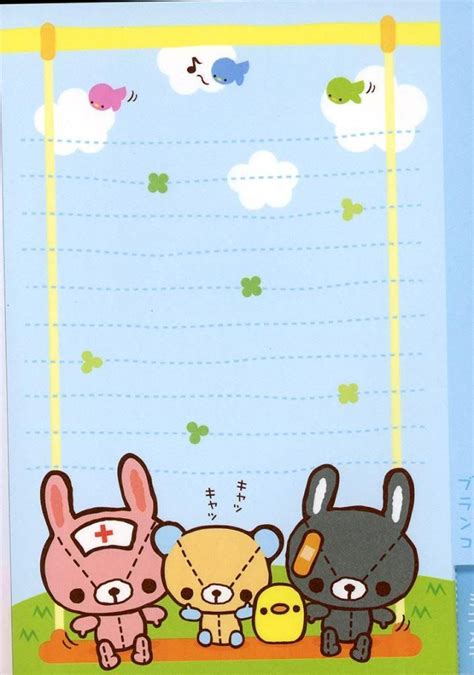 Kawaii Memo Paper Cartas De Papel Papeleria Kawaii Tarjetas