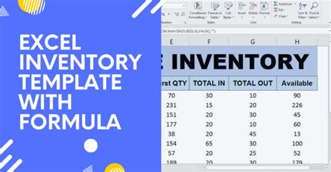 Excel Inventory Template with Formula - Earn & Excel