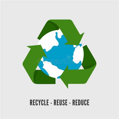 Reciclaje De Concepto De La Tierra El Ejemplo Plano De Recicla Flechas