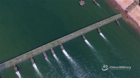 Pontoon Troops Deploy Floating Bridge Focus