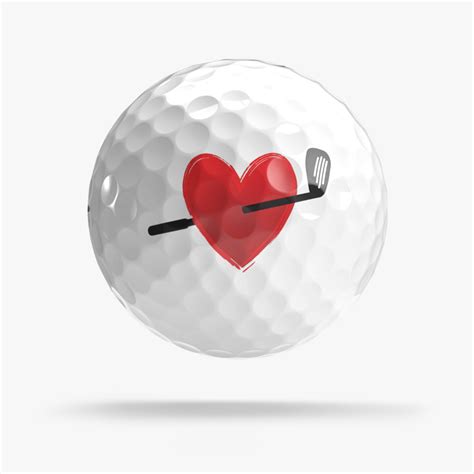 Heart Club Logo Ball 2024 Valentine S Day OnCore Golf