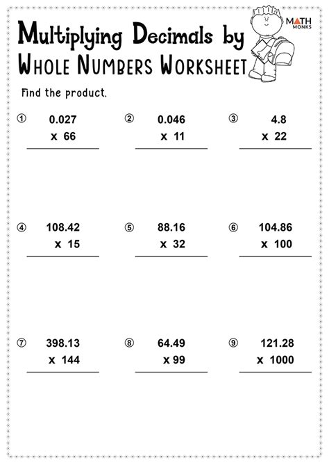 Multiplying Decimals By 10 100 And 1000 Worksheets