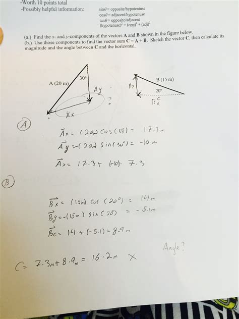 Solved A Find The X And Y Components Of The Vectors A Chegg