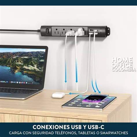 Multitoma Puertos Usb Regleta Proteccion Electrica Supresor 99 900 En