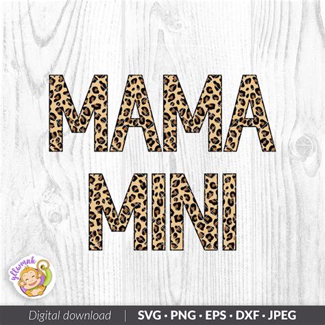 Leopard Mama And Mini Svg Mama Mini Svg Files Png Dxf Etsy