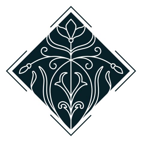 Quadrado De Ornamento Art Nouveau Inclinado Baixar Png Svg Transparente