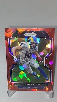 2021 Panini Prizm Football Cooper Kupp Red Cracked Ice Prizm 63 Rams