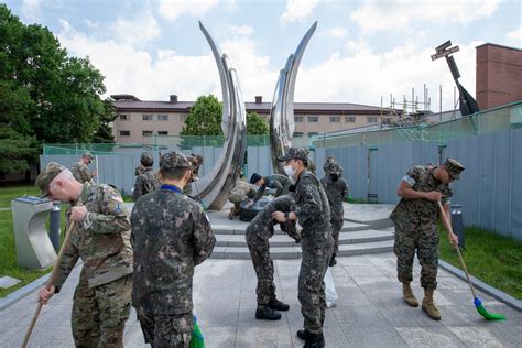 ROK U S Troops Preserve Memorials Osan Air Base Article Display