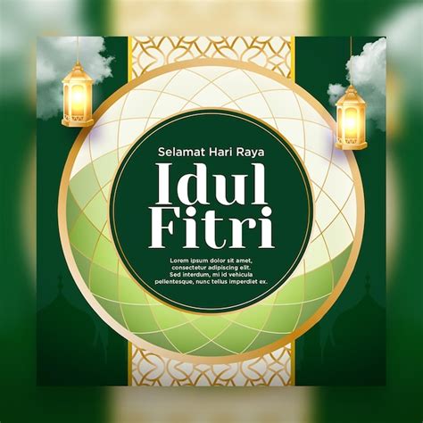 Premium PSD Idul Fitri Means Indonesian Eid Mubarak