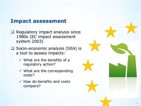 Regulatory Impact Assessment Using Socio Economic Analysis