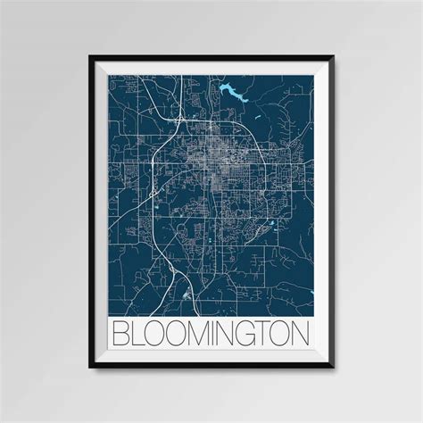 BLOOMINGTON Indiana Map Bloomington City Map Print - Etsy