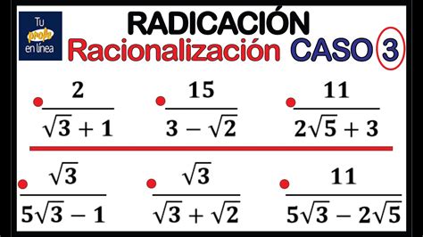 Radicaci N Racionalizaci N Caso Youtube