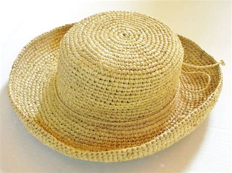 Scala Collection Crocheted Rolled Brim Raffia Sun Hat Beach Resort