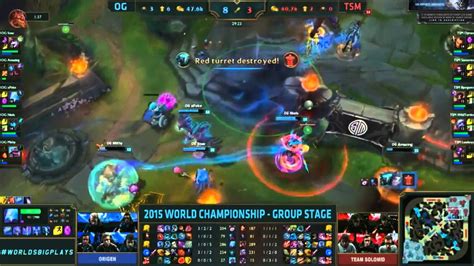 Origen Vs TSM Highlights 2015 LoL World Championship S5 Group D D3G4 OG