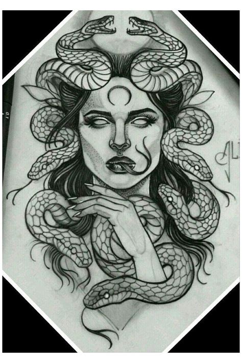 Medusa Tattoo Boceto Printable Calendars At A Glance