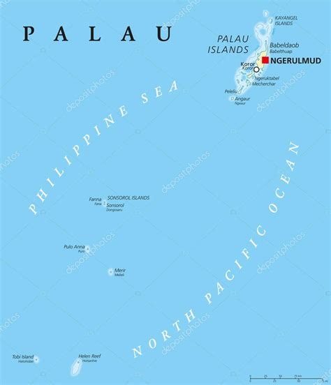 Palau Map Outline