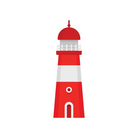 Ocean lighthouse icon, flat style 14527412 Vector Art at Vecteezy