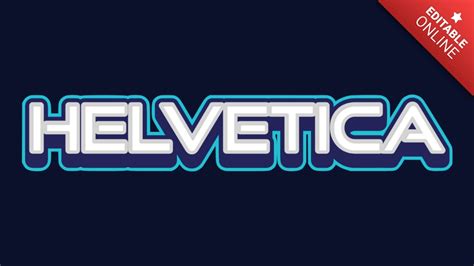 Helvética Blue 3D Text Effect Generator