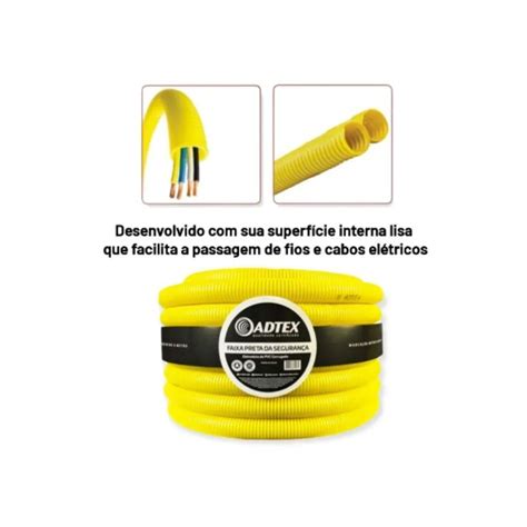 Conduite De Pvc Amarelo Mm X Mts Adtex Compretop