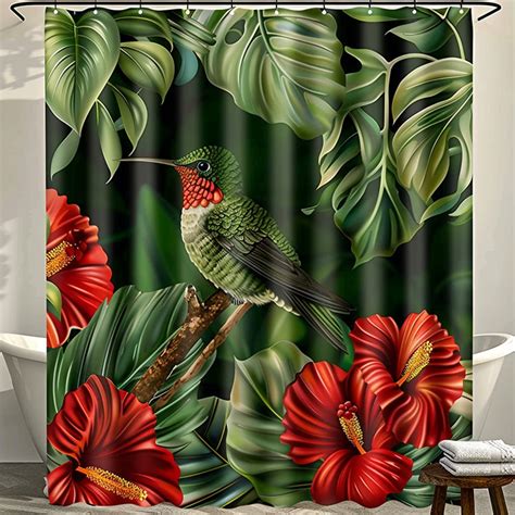 Exotic Rainforest Retreat Shower Curtain Vibrant Tropical Design With